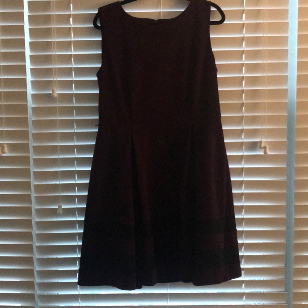 Purple Calvin Klein work dress